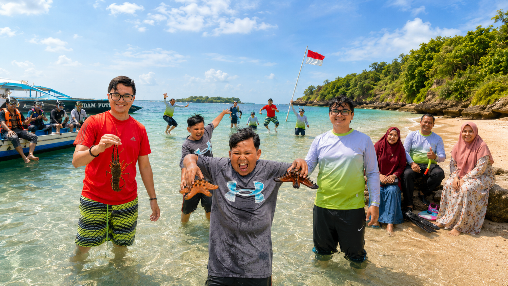 Pink Beach Discovery & Seafood Delight